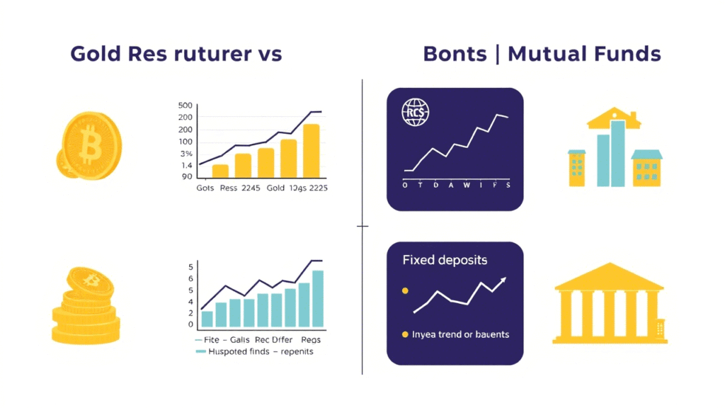 Gold Return Analysis: Comparison with Fixed Deposits, Bonds, and Mutual Funds 149 Gold Return Analysis: Comparison with Fixed Deposits, Bonds, and Mutual Funds