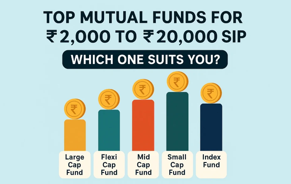 Top Mutual Funds for ₹2,000 to ₹20,000 SIP – Which One Suits You?