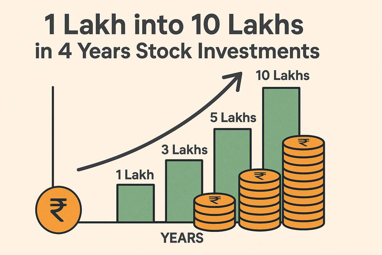 1 Lakh into 10 Lakhs in 4 Years Through Stock Investments