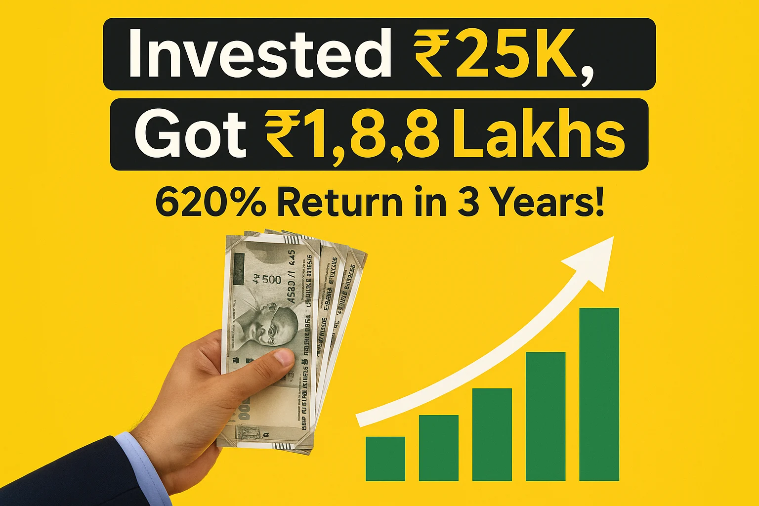 Invested ₹25K, Got ₹1.8 Lakhs – 620% Return in 3 Years
