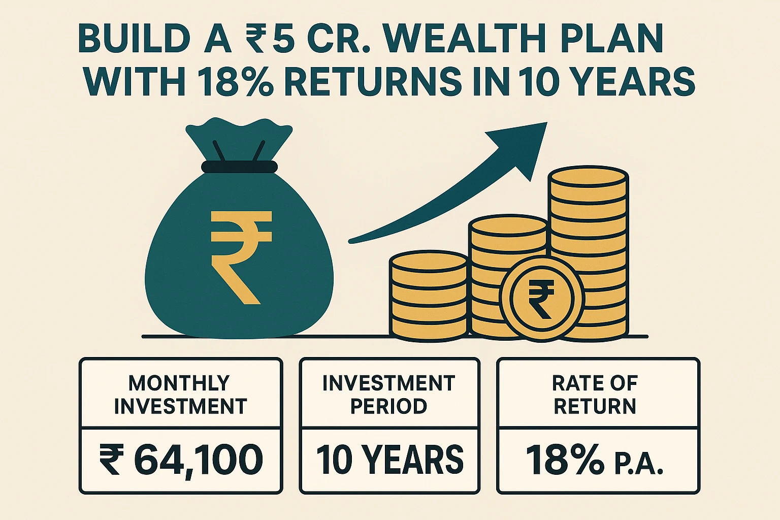 Build a ₹5 Cr. Wealth Plan with 18% Returns in 10 Years