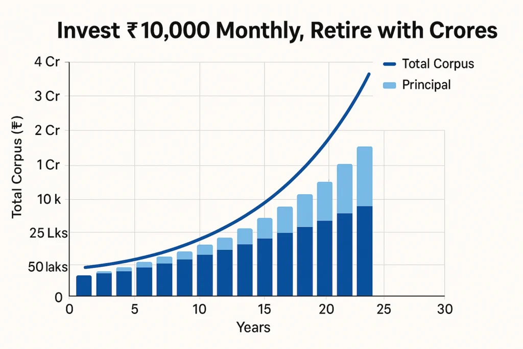 Invest ₹10,000 Monthly, Retire with Crores – The SIP Magic 148 Invest ₹10,000 Monthly, Retire with Crores – The SIP Magic