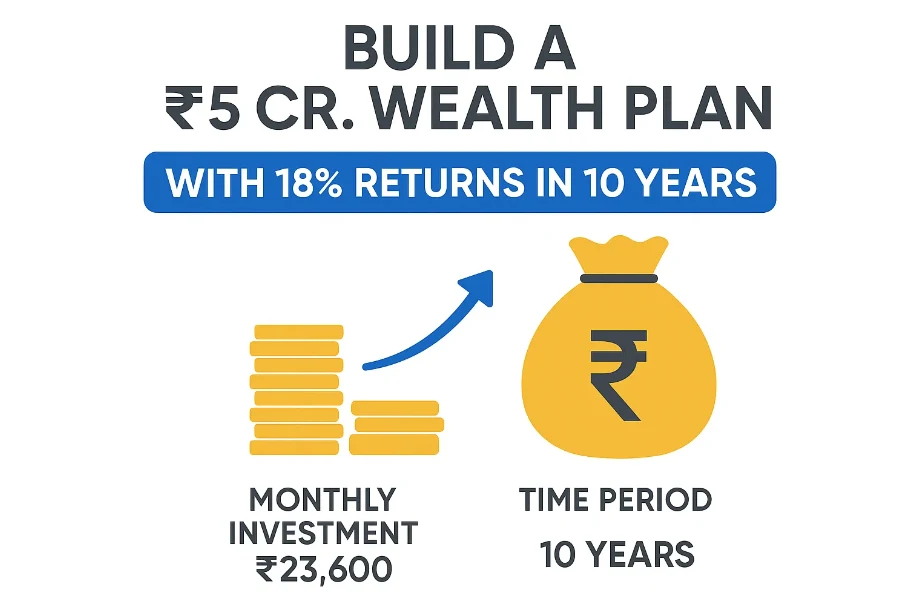 Build a ₹5 Cr. Wealth Plan with 18% Returns in 10 Years 148 Build a ₹5 Cr. Wealth Plan with 18% Returns in 10 Years