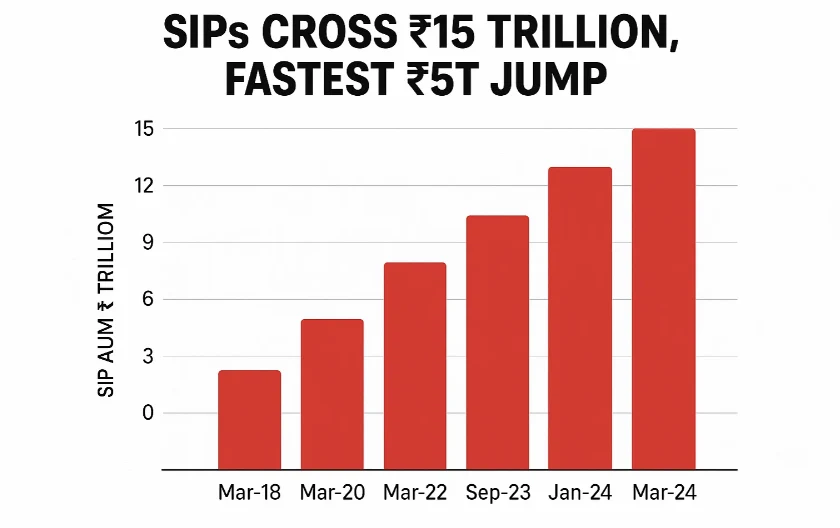 Investors on Fire: SIPs Cross ₹15 Trillion, Fastest ₹5T Jump Ever
