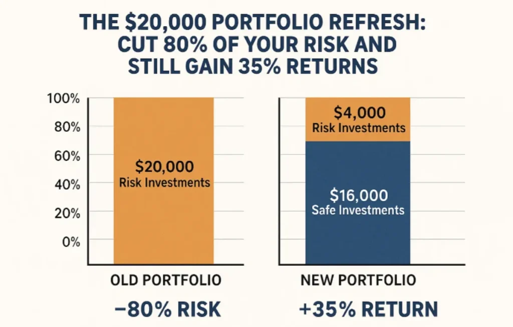 The $20,000 Portfolio Refresh: Cut 80% of Your Risk and Still Gain 35% Returns
