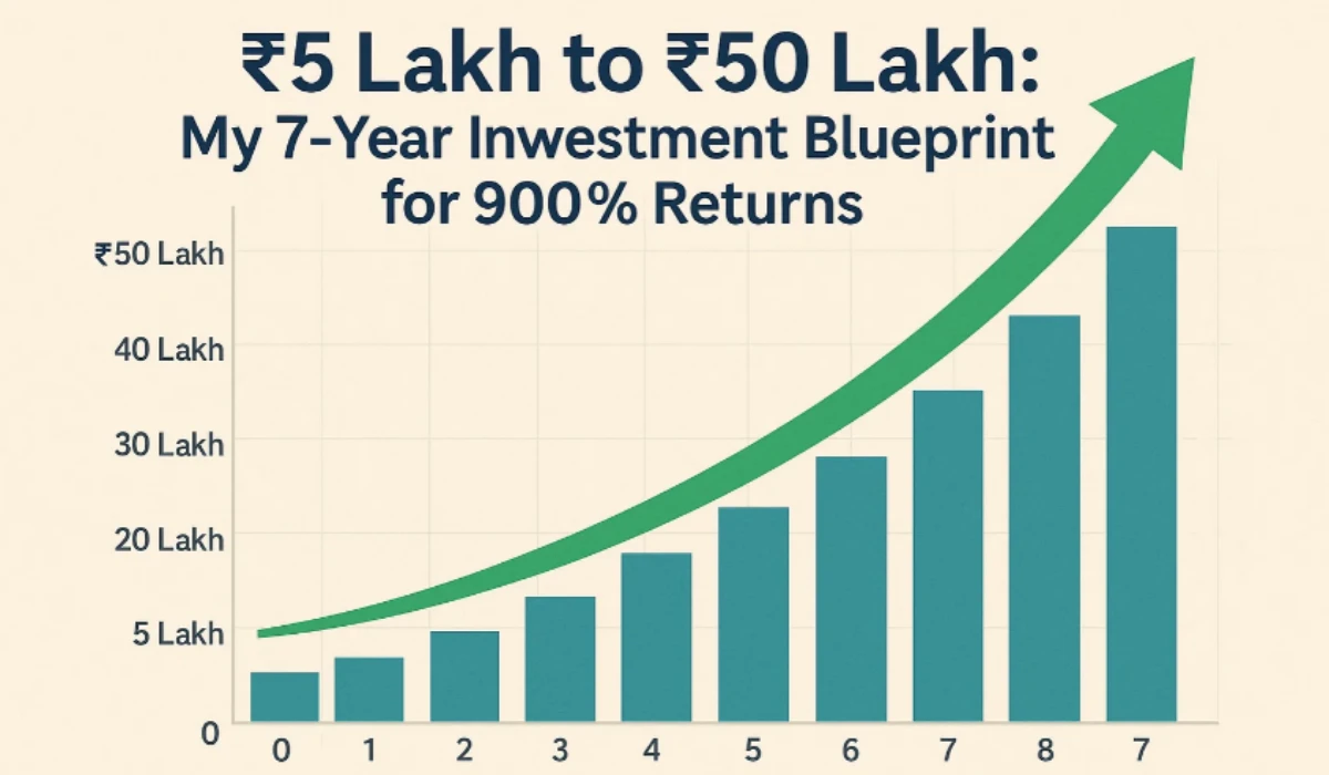 ₹5 Lakh to ₹50 Lakh: My 7-Year Investment Blueprint for 900% Returns
