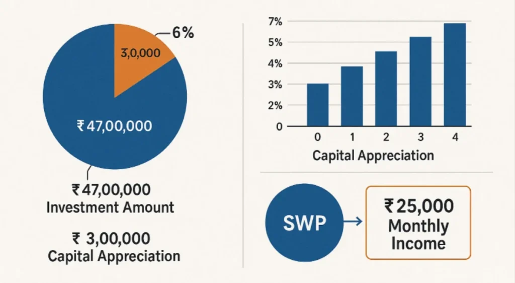 SWP Strategy for Monthly ₹25,000 Income — Explained in Simple Terms