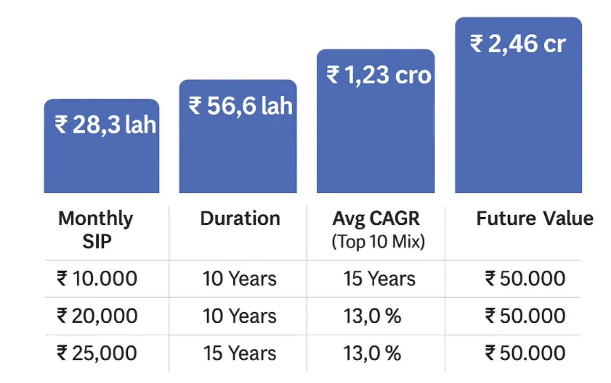10 High Performing Mutual Funds with ₹50,000 Crore+ AUM