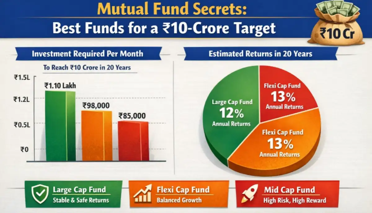 Mutual Fund Secrets: Best Funds for a ₹10-Crore Target