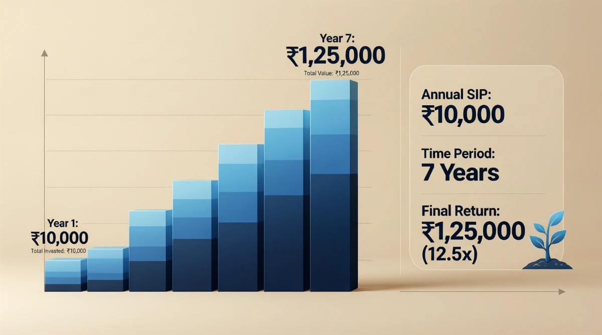 ₹10,000 Monthly SIP: What Real Returns Look Like After 7 Years