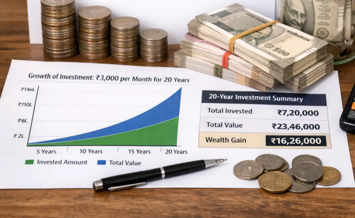 Invest ₹3,000 Monthly: Here’s What Happens in 20 Years