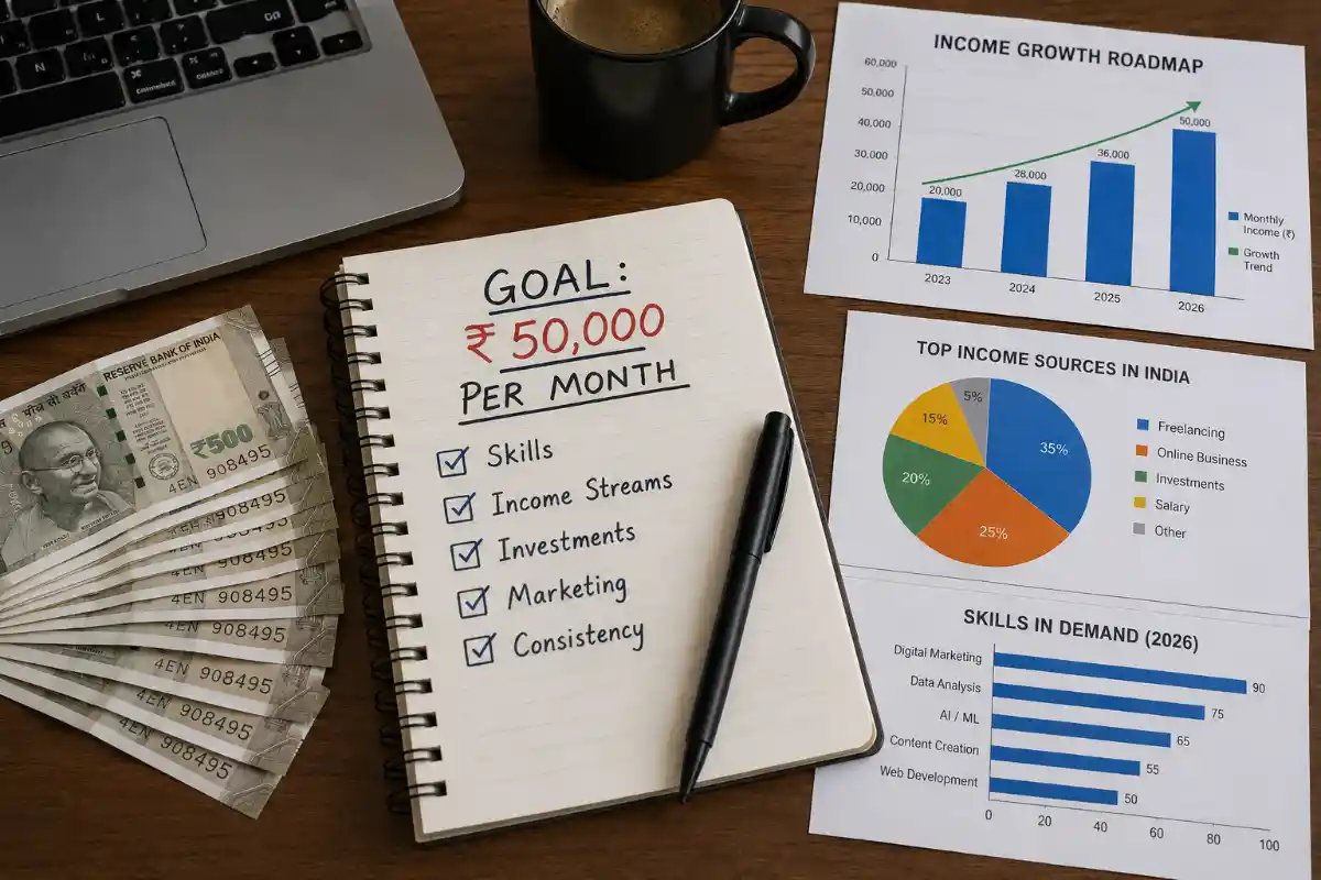 How to Earn ₹50,000 Per Month in India in 2026: Proven Strategies, Data & Growth Roadmap