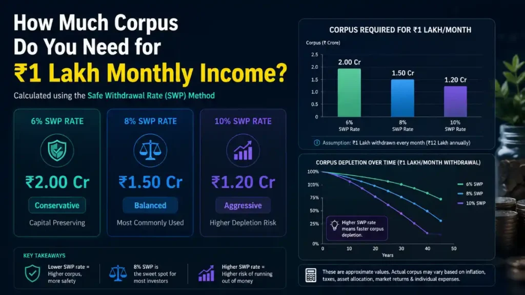 How Much Corpus Do You Need for ₹1 Lakh Monthly Income?
