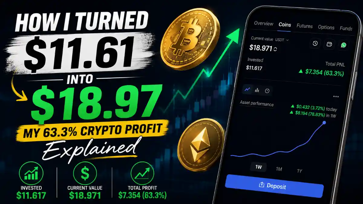 How I Turned $11.61 Into $18.97: My 63.3% Crypto Profit Explained