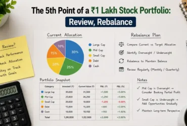 The 5th Point of a ₹1 Lakh Stock Portfolio: Review, Rebalance