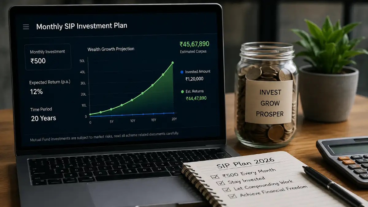 ₹500 Monthly Investment Plan 2026: Grow Wealth Step by Step