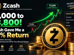 Zcash (ZEC) Investment: How I Turned ₹2,000 into ₹3,800 — A 90% Return Story